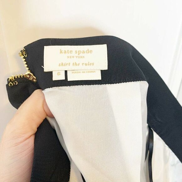 Kate Spade New York Kylie Skirt Black Silver Cream - Picture 4 of 11